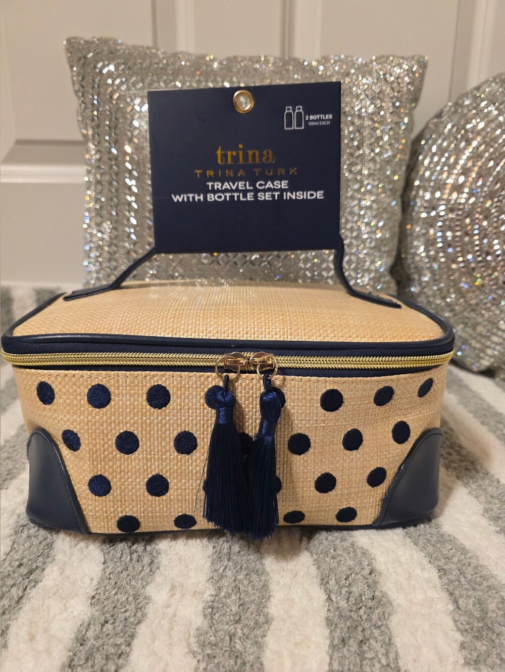 Trina Turk NWT Travel Case with Bottle Set